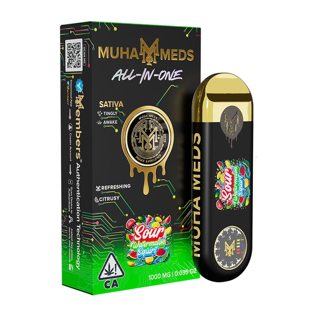 New Muha Gen 3 Sour Watermelon Squirt Sativa | 1000MG