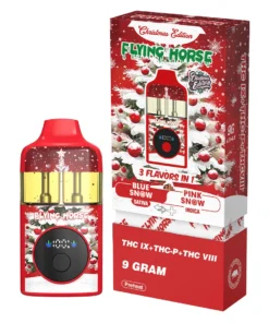 Blue Snow+Pink Snow Flying Horse THC IX+THC-P+THC VIII 3 Flavors in 1 Christmas Edition 9G