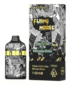 Blue Zkittlez | Watermelon Zkittlez Flying Horse Stoner Blend Black Edition Disposable 7G