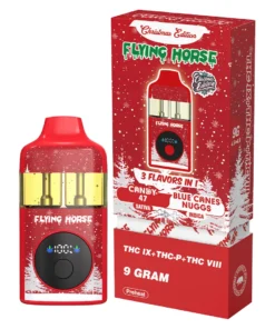 Candy 47+Blue Canes Nuggs Flying Horse THC IX+THC-P+THC VIII 3 Flavors in 1 Christmas Edition 9G
