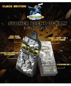 Alternative view of Blue Zkittlez | Watermelon Zkittlez Flying Horse Stoner Blend Black Edition Disposable 7G