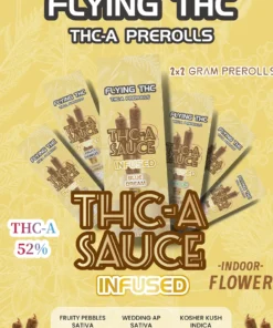 Alternative view of Kosher Kush Flying Horse THCA Sauce Infused Pre-Rolls 2G