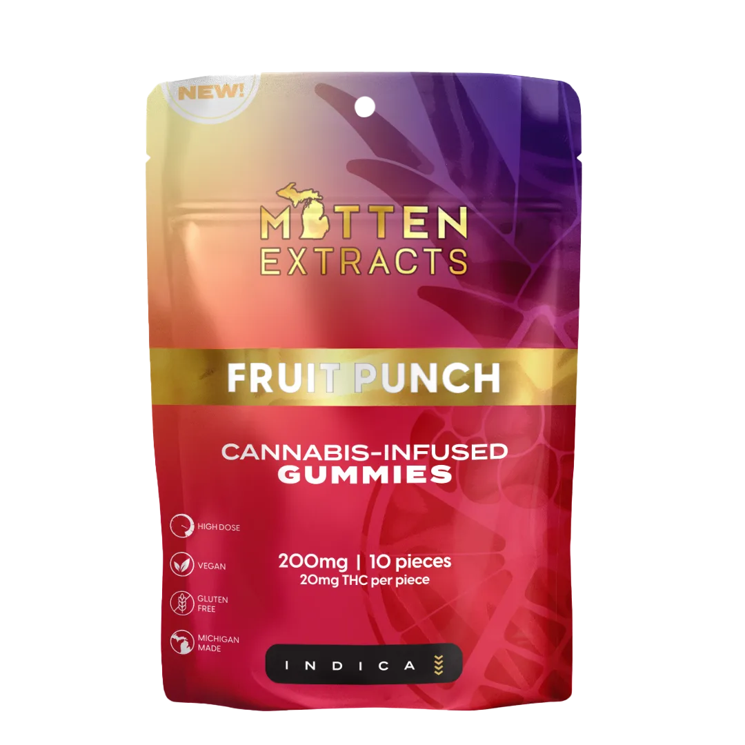 Mitten Extracts – Fruit Punch Gummies 200mg (10 Pack)