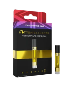 Mitten Extracts – London Pound Cake 1g Vape Cartridge (Hybrid)