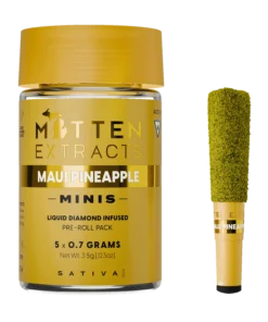 Mitten Extracts Minis Infused Pre-Rolls 3.5g 5 Pack – Maui Pineapple