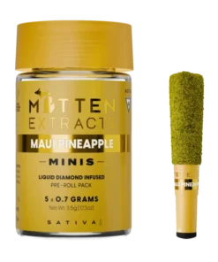 Mitten Extracts Minis Infused Pre-Rolls 3.5g 5 Pack – Maui Pineapple