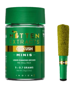 HOME INFUSED / MITTEN EXTRACTS MINIS INFUSED PRE-ROLLS 3.5G 5 PACK OG KUSH