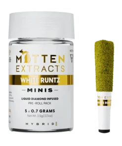 Mitten Extracts Minis Infused Pre-Rolls 3.5g 5 Pack – White Runtz