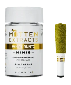 Mitten Extracts Minis Infused Pre-Rolls 3.5g 5 Pack – White Runtz