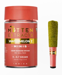 Mitten Extracts Minis Infused Pre-Rolls 5 Pack – Watermelon Z