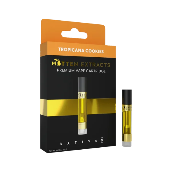 Mitten Extracts – Tropicana Cookies 1g Vape Cartridge (Sativa)