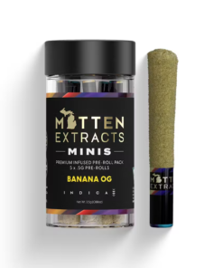 Mittens Extracts Minis | Infused Pre-Rolls 2.5g | 5pk – Banana OG