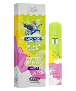Peach Cobbler Flying Horse THC-A Liquid Diamond Disposable 3G