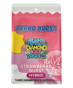 Strawberry Burst Flying Horse THCP Diamond Kief Pre-Rolls 3ct